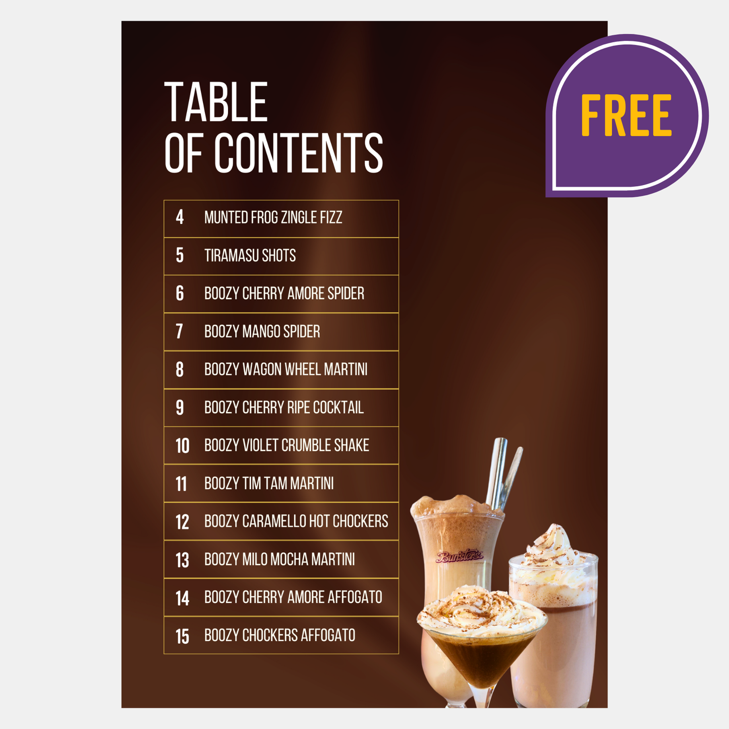 FREE Cocktail Book : Decadent Dessert Drinks